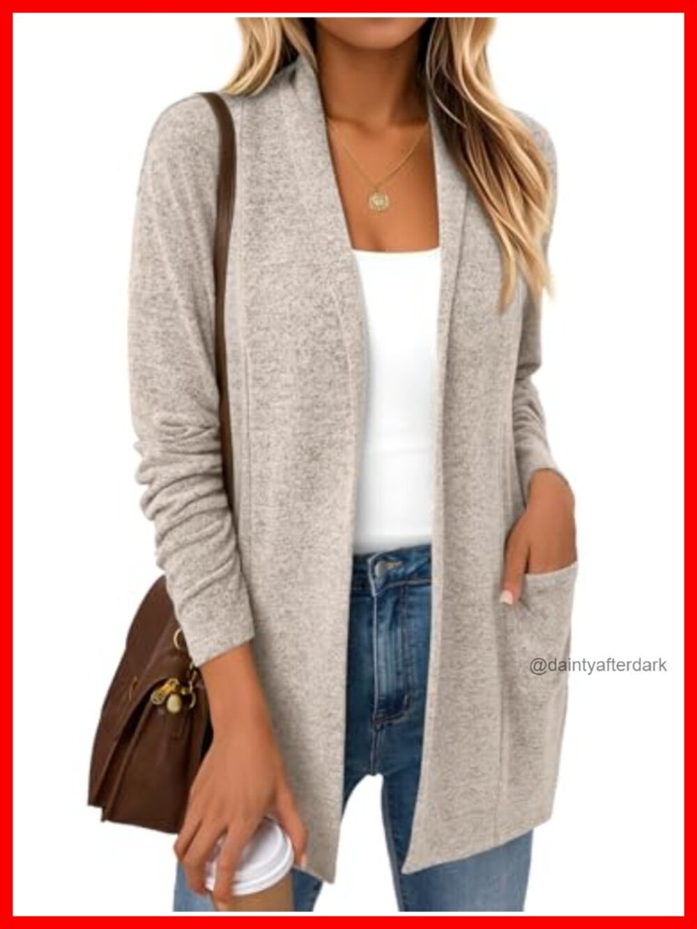 LILLUSORY Women's Cardigan Lightweight Fall Sweater with Pockets